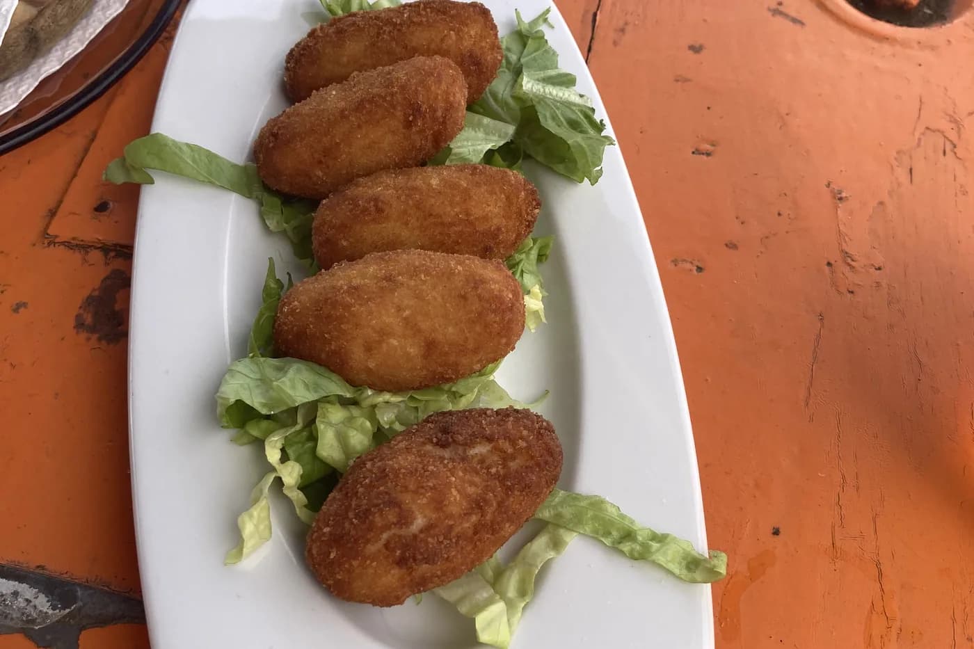 Croquetas servies au Bar Gonzalez, Tindaya, Fuerteventura