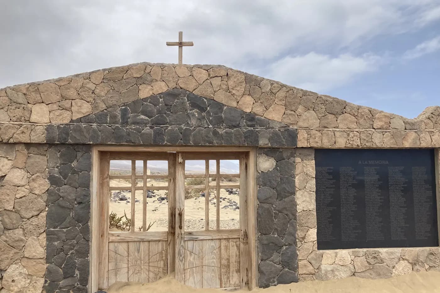The small stone chapel of Cofete's cemetery