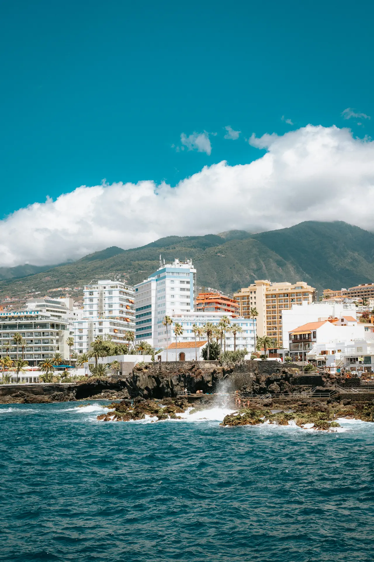 Pool and seafront hotel in Costa Adeje, southern Tenerife