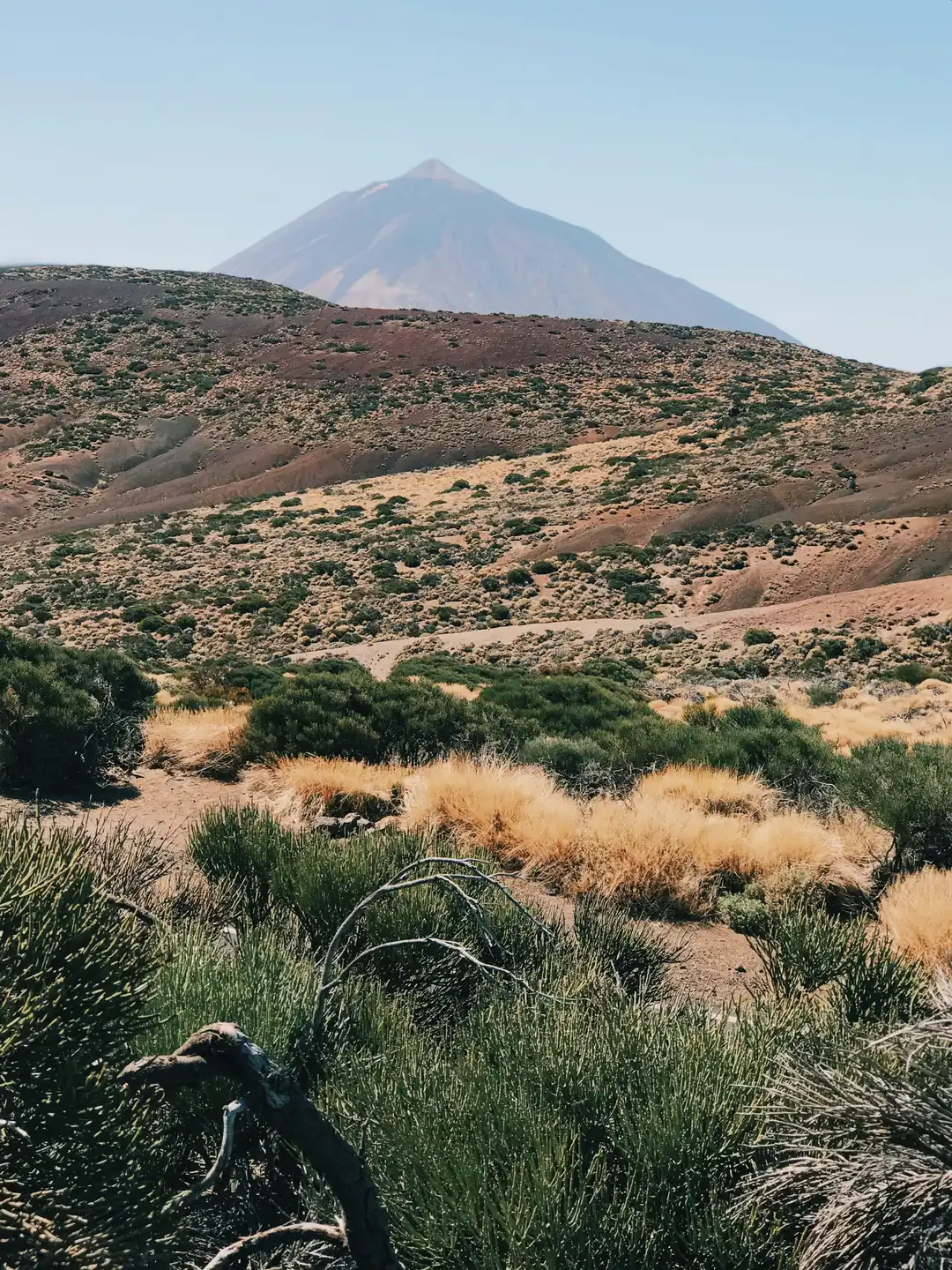 Weg Montaña Blanca hinauf zum Gipfel des Teide, Teneriffa