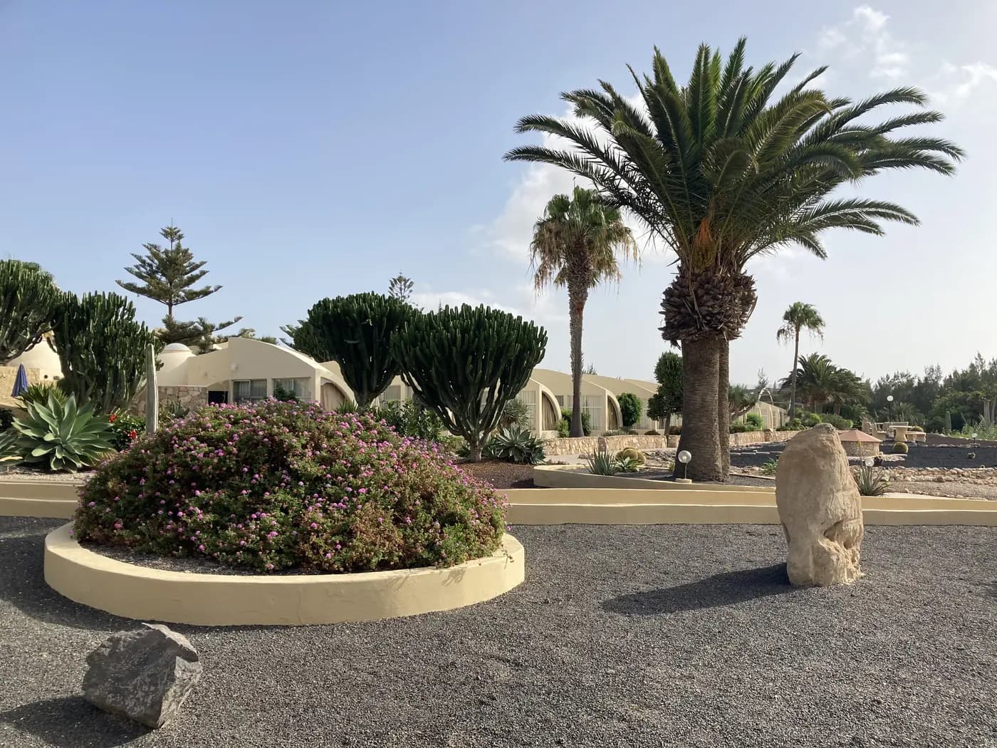 Blumengarten am Eingang des Oasis Park, La Lajita, Fuerteventura