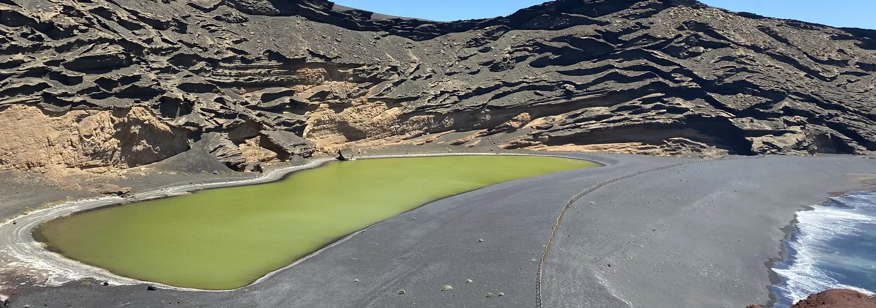 Charco de los Clicos, lagune verte volcanique d'El Golfo à Lanzarote