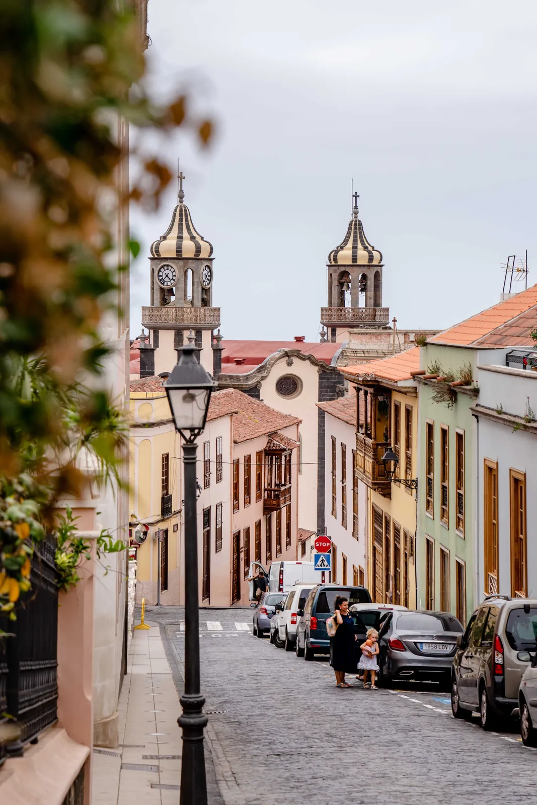 Colonial street with colourful facades in the historic centre of La Laguna, Tenerife